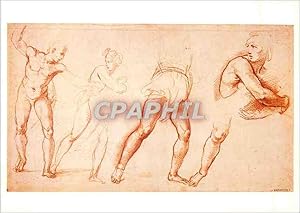 Bild des Verkufers fr Carte Postale Moderne Raphael (1483 1520) Etude pour le Massacre des Innocents Sanguine Exposition Dessins Italiens de l'Alberrina de Vien zum Verkauf von CPAPHIL