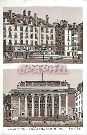 Image du vendeur pour Carte Postale Ancienne La Place Royale le Grand thtre Construit en 1788 mis en vente par CPAPHIL