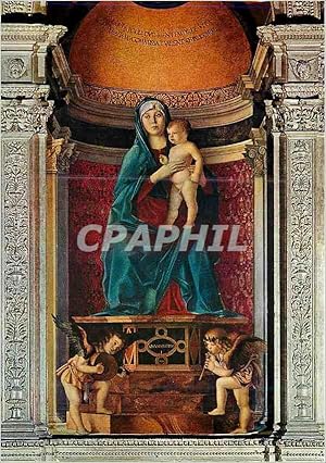 Bild des Verkufers fr Carte Postale Moderne Venezia Basilica dei Frari (G Bellini 1488) Madonna col Bambino e Angeli musicanti (Particolare del celebre Trittico zum Verkauf von CPAPHIL