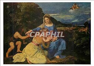 Bild des Verkufers fr Carte Postale Moderne National Gallery Titian Madonna and Child with SS John the Baptist zum Verkauf von CPAPHIL