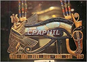 Bild des Verkufers fr Carte Postale Moderne Aus dem Schatz des Tutanchamun Kette mit Anhanger in Gestalt des Udjat Auges Gold mit Einlagen Museum Kairo Egypte zum Verkauf von CPAPHIL