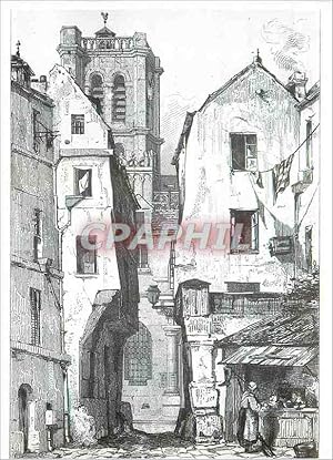 Image du vendeur pour Carte Postale Moderne La Rue Grenier sur l'Eau et l'Eglise St Gervais Gravure Ancienne mis en vente par CPAPHIL