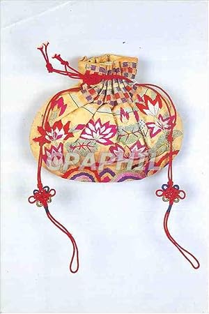 Seller image for Carte Postale Moderne Round Purse Embroidered with Lotus Blossom for sale by CPAPHIL