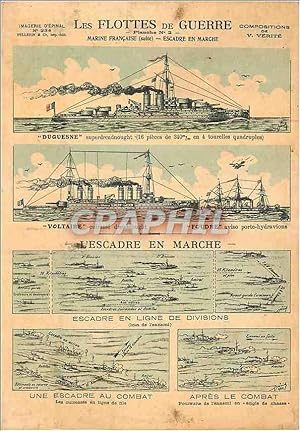 Bild des Verkufers fr Carte Postale Moderne Les Flottes de Guerre Maritime franaise (suite) Escadre en Marche Bateaux zum Verkauf von CPAPHIL