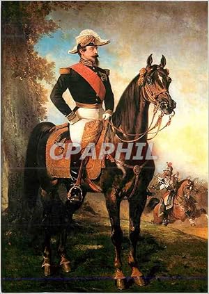 Bild des Verkufers fr Carte Postale Moderne Alfred de Dreux (1810 1860) Portrait equestre de l'empereur Napoleon III 1858 Hule sur tole Musee de l'Armee Paris zum Verkauf von CPAPHIL