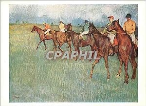 Bild des Verkufers fr Carte Postale Moderne Glasgow Art Gallery Burrell Collection Edgar Degas (1834 1917) Jockeys in the Rain Pastel zum Verkauf von CPAPHIL
