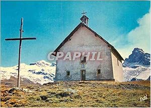 Seller image for Carte Postale Moderne Saint Veran (Hautes Alpes) La chapelle de Notre Dame de Clausis (Pelerinage franco Italien le 16 juillet) Au fond la for sale by CPAPHIL