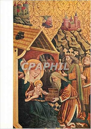 Carte Postale Moderne Brixener Meister um 1450 Die Anbetung der Heiligen Drei Konige