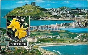 Carte Postale Moderne Sea Front and Castle Criccieth from the Castle