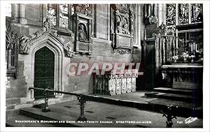 Carte Postale Moderne Stratford on Avon Shakespeare's Monument and Grave Holy Trinity Church