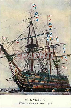 Image du vendeur pour Carte Postale Moderne Hms Victory Flying Lord Nelson's Famous Signal mis en vente par CPAPHIL