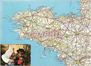 Carte Postale Moderne La Bretagne Bordee par la Manche et l'Ocean Couleurs de Bretagne