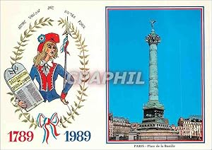 Image du vendeur pour Carte Postale Moderne Paris Place de la Bastille Revolution franaise 1789 1989 mis en vente par CPAPHIL