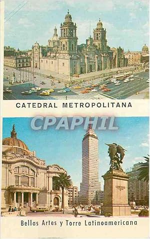 Seller image for Carte Postale Moderne Catedral Metropolitana Cellas Artes y Torre Latinoamericana for sale by CPAPHIL
