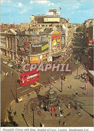 Seller image for Carte Postale Moderne Piccadilly Circus With Eros Symbol of Love London In the centre of the Circus stands Sir Alfred Gilbert's famous sta for sale by CPAPHIL