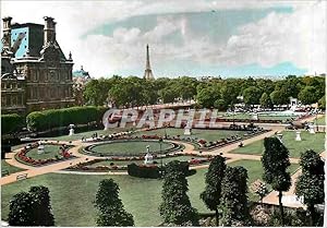 Bild des Verkufers fr Carte Postale Moderne Paris Les Jardins des Tuleries et le Pavillon de Flore Tour Eiffel zum Verkauf von CPAPHIL