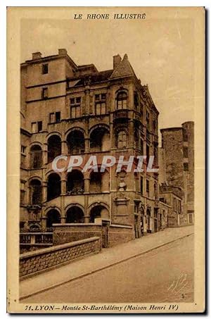 Seller image for Lyon Carte Postale Ancienne Montee St Barthelemy (maison Henri IV) for sale by CPAPHIL