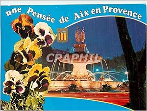 Image du vendeur pour Carte Postale Moderne Aix en Provence Grande Fontaine sur la Rotonde la nuit mis en vente par CPAPHIL