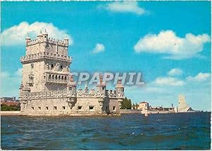 Bild des Verkufers fr Carte Postale Moderne Lisboa (Portugal) le tour de Belem vue du fleuve zum Verkauf von CPAPHIL