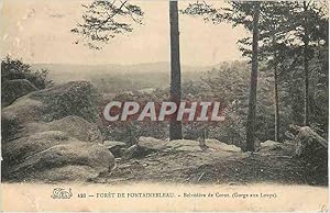 Image du vendeur pour Carte Postale Ancienne fort de Fontainebleau Belvedere de Corot Gorge aux Loupe mis en vente par CPAPHIL