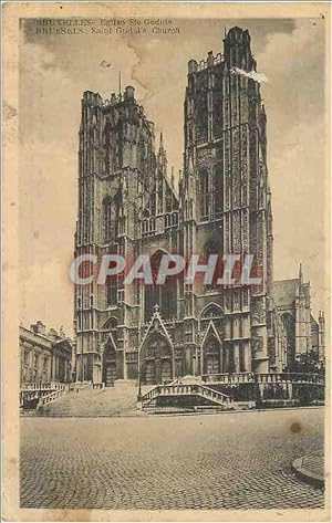 Carte Postale Ancienne Bruxelles Eglise de Ste Gudule