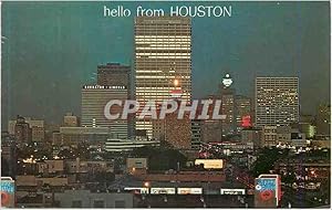 Carte Postale Moderne Houston Texas Looking north at sundown