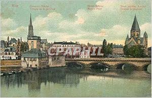 Carte Postale Ancienne Metz Temple de la Garnison Moyen Pont Temple Protestant