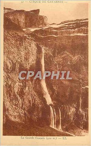Bild des Verkufers fr Carte Postale Ancienne Cirque de Gavarnie La Grande Cascade zum Verkauf von CPAPHIL