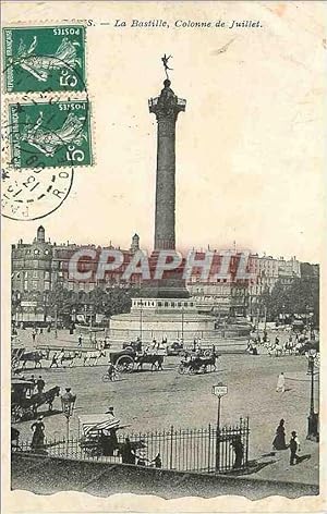 Carte Postale Ancienne La Bastille Colonne de Juillet