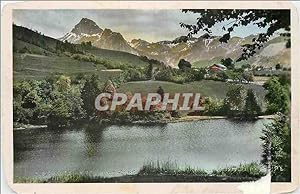 Carte Postale Ancienne Bernex (Haute Savoie) Lac de la Beunaz et Dent d'Oche