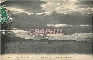 Seller image for Carte Postale Ancienne Saint jean de luz effet de soleil couchant sur la rade for sale by CPAPHIL