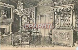 Carte Postale Ancienne Pau Intérieur du Château Chambre a Coucher d'Henri IV