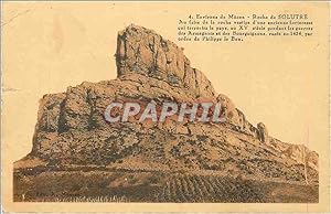 Carte Postale Ancienne Environ de macon roche de solutre