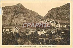 Carte Postale Ancienne Touet de Beuil (Alpes Mar) vue générale (alt 360 m)