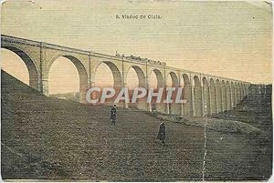 Carte Postale Ancienne Viaduc de Cluis (carte toîlee)