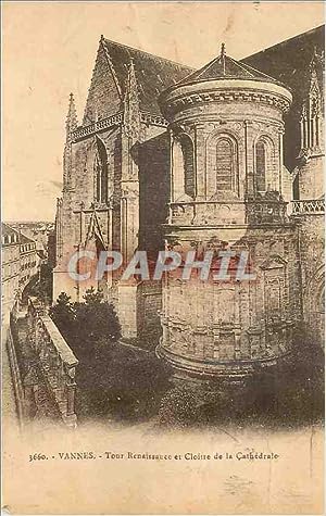 Bild des Verkufers fr Carte Postale Ancienne Vannes Tour Renaissance et Clotre de la Cathdrale zum Verkauf von CPAPHIL