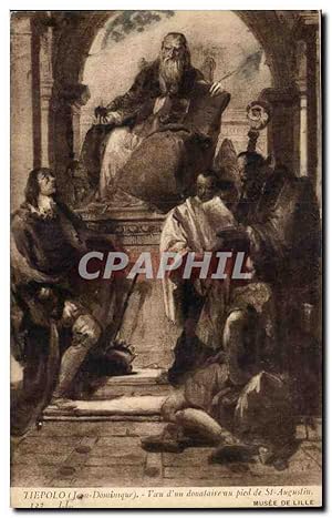 Image du vendeur pour Tiepolo Carte Postale Ancienne Voeu d'un dromadaire pied de Saint Augustin mis en vente par CPAPHIL