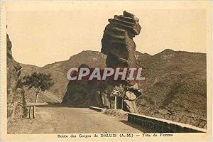 Bild des Verkufers fr Carte Postale Ancienne Route des Gorges de Daluis (A M) Tete de Femme zum Verkauf von CPAPHIL