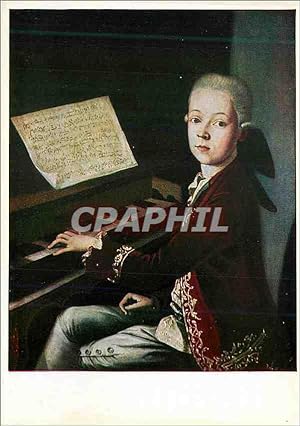 Bild des Verkufers fr Carte Postale Moderne Mozartmuseum Salzburg Mozart Am Klavier zum Verkauf von CPAPHIL