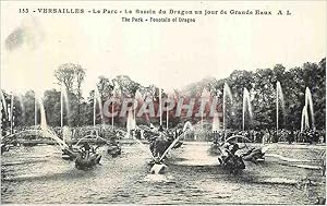 Bild des Verkufers fr Carte Postale Ancienne Versailles Le Parc Le Bassin du Dragon un jour de Grande Eaux zum Verkauf von CPAPHIL