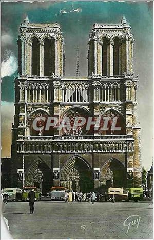 Carte Postale Moderne Paris et ses Merveilles Façade de la Cathédrale Notre Dame