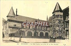 Imagen del vendedor de Carte Postale Ancienne Bourges Le Petit Lycee vue prise de la Rue Paradis a la venta por CPAPHIL