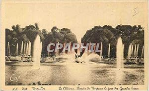 Bild des Verkufers fr Carte Postale Ancienne Versailles le Chteau Bassin de Neptune le Jour des Grandes Eaux zum Verkauf von CPAPHIL
