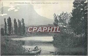 Bild des Verkufers fr Carte Postale Ancienne Les Marches (Savoie) Lac St Andre et Mont Granier 1938 m alt zum Verkauf von CPAPHIL