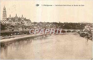 Carte Postale Ancienne Perigueux Cathédrale Saint Front et Bords de l'Isle