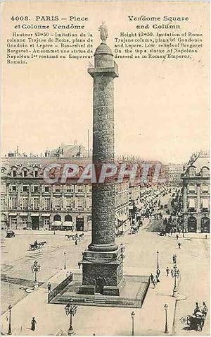 Image du vendeur pour Carte Postale Ancienne Paris Place et Colonne Vendome Hauteur 43m50 Imitation de la Colonne Trajane de Rome mis en vente par CPAPHIL