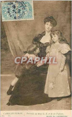 Imagen del vendedor de Carte Postale Ancienne Carolus Duran Portails de Mme G E et de ses Enfants Musee du Luxembourg a la venta por CPAPHIL