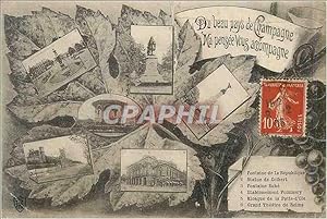 Image du vendeur pour Carte Postale Ancienne Du Beau Pays de Champagne ma Pensee vous Accompagne mis en vente par CPAPHIL