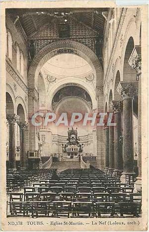 Bild des Verkufers fr Carte Postale Ancienne Tours Eglise St Martin La Nef (Laloux arch) zum Verkauf von CPAPHIL