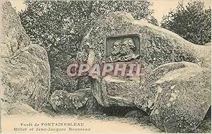 Seller image for Carte Postale Ancienne fort de Fontainebleau Millet et Jean Jacques Rousseau for sale by CPAPHIL